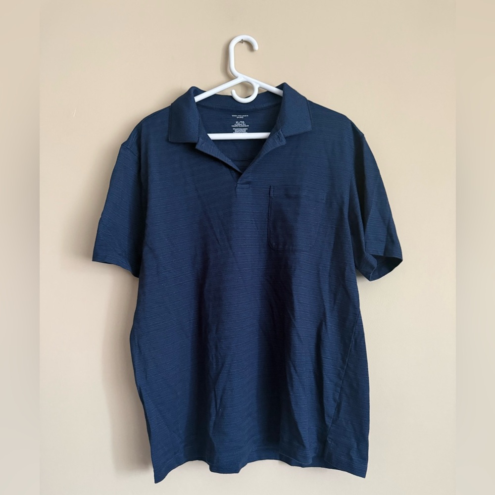 Van Heusen Flex XL Blue Polo Shirt Golf Vacation